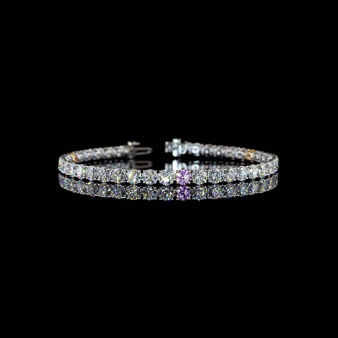 LAB-GROWN 10.31 CARAT ROUND -VS DIAMOND 14K TWO TONE TENNIS BRACELET: LAB-GROWN 10.31 CARAT ROUND -VS DIAMOND 14K TWO TONE TENNIS BRACELET Title: High-quality Brand-New Echo Friendly Elegant Lab-Grown 10.31 Carat Round -VS Diamond 14K Two Tone Tennis Bracelet Video Link