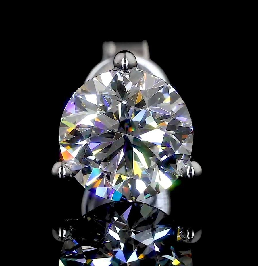 LAB-GROWN 6.41 CARAT ROUND -VS1 DIAMOND 14K WHITE GOLD MARTINI EARRINGS: LAB-GROWN 6.41 CARAT ROUND -VS1 DIAMOND 14K WHITE GOLD MARTINI EARRINGS PRODUCT DESCRIPTION Title: High-quality Brand-New Echo Friendly Elegant Lab-Grown 6.41 Carat Round -VS1 Diamond 14K White Gold M