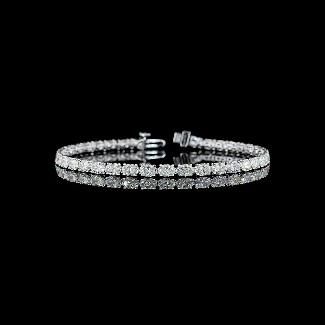LAB-GROWN 7.63 CARAT OVAL E-F-VS1 DIAMOND 14K WHITE GOLD TENNIS BRACELET: LAB-GROWN 7.63 CARAT OVAL E-F-VS1 DIAMOND 14K WHITE GOLD TENNIS BRACELET LAB-GROWN 7.63 CARAT OVAL E-F-VS1 DIAMOND 14K WHITE GOLD TENNIS BRACELET PRODUCT DESCRIPTION Title: High-quality Brand-New Echo