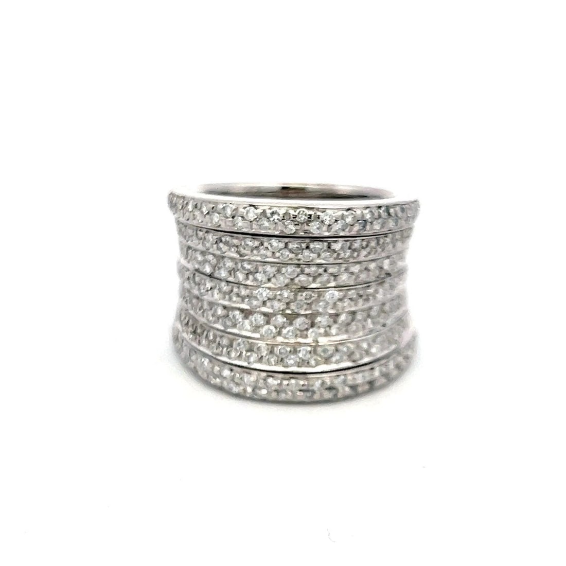 2.00 CARAT ROUND BRILLIANT H SI1 DIAMOND 18 KARAT WHITE GOLD COCKTAIL RING (1 of 2)