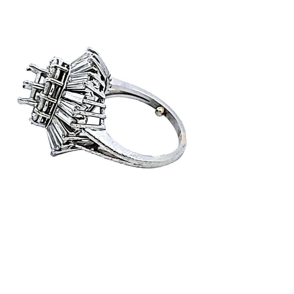 4.00 CARAT BAGUETTE & ROUND BRILLIANT DIAMOND PLATINUM SEMI MOUNT RING: 4.00 CARAT BAGUETTE & ROUND BRILLIANT DIAMOND PLATINUM SEMI MOUNT RING 4.00 Carat Baguette and Round Brilliant Diamond Platinum Semi Mount Ring 950 Semi-Mount Engagement Ring Details Department Unisex