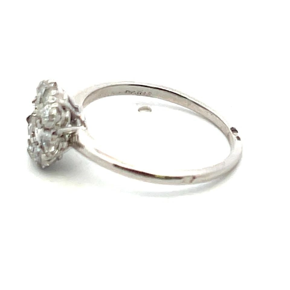 MAUBOUSSIN 0.59 CARAT ROUND BRILLIANT H VS2 DIAMOND PLATINUM SEMI MOUNT RING (1 of 1)