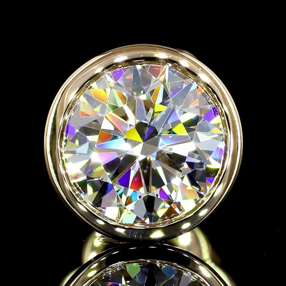 LAB-GROWN 3.05 CARAT ROUND D-VS1 DIAMOND 14K YELLOW GOLD STUDS EARRINGS: LAB-GROWN 3.05 CARAT ROUND D-VS1 DIAMOND 14K YELLOW GOLD STUDS EARRINGS Title: High-quality Brand-New Echo Friendly Elegant Lab-Grown 3.05 Carat Round D-VS1 Diamond 14K Yellow Gold Studs Earrings Vide