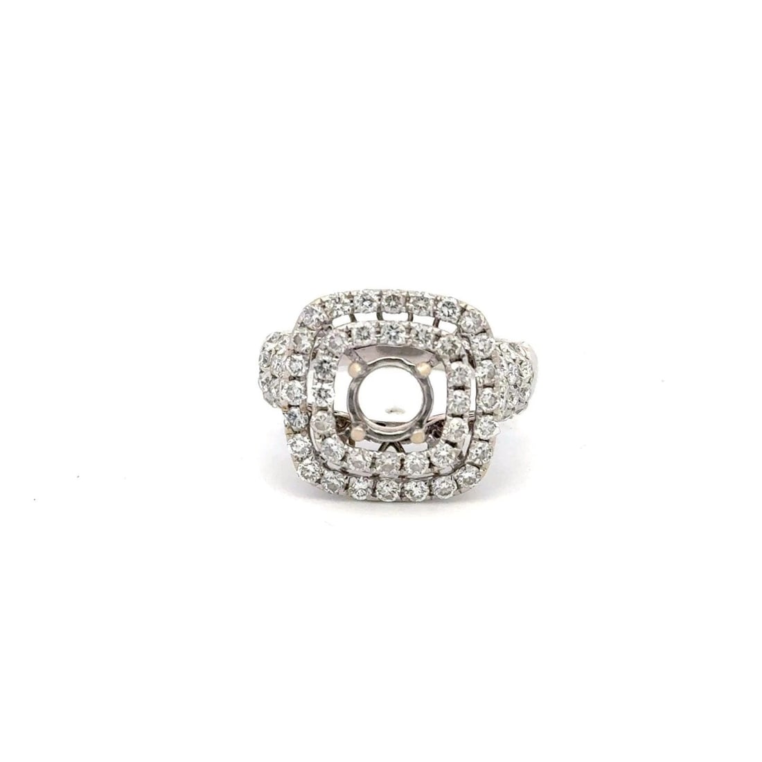 1.20 CARAT ROUND BRILLIANT H SI1 DIAMOND 18 KARAT WHITE GOLD SEMI MOUNT RING (1 of 2)