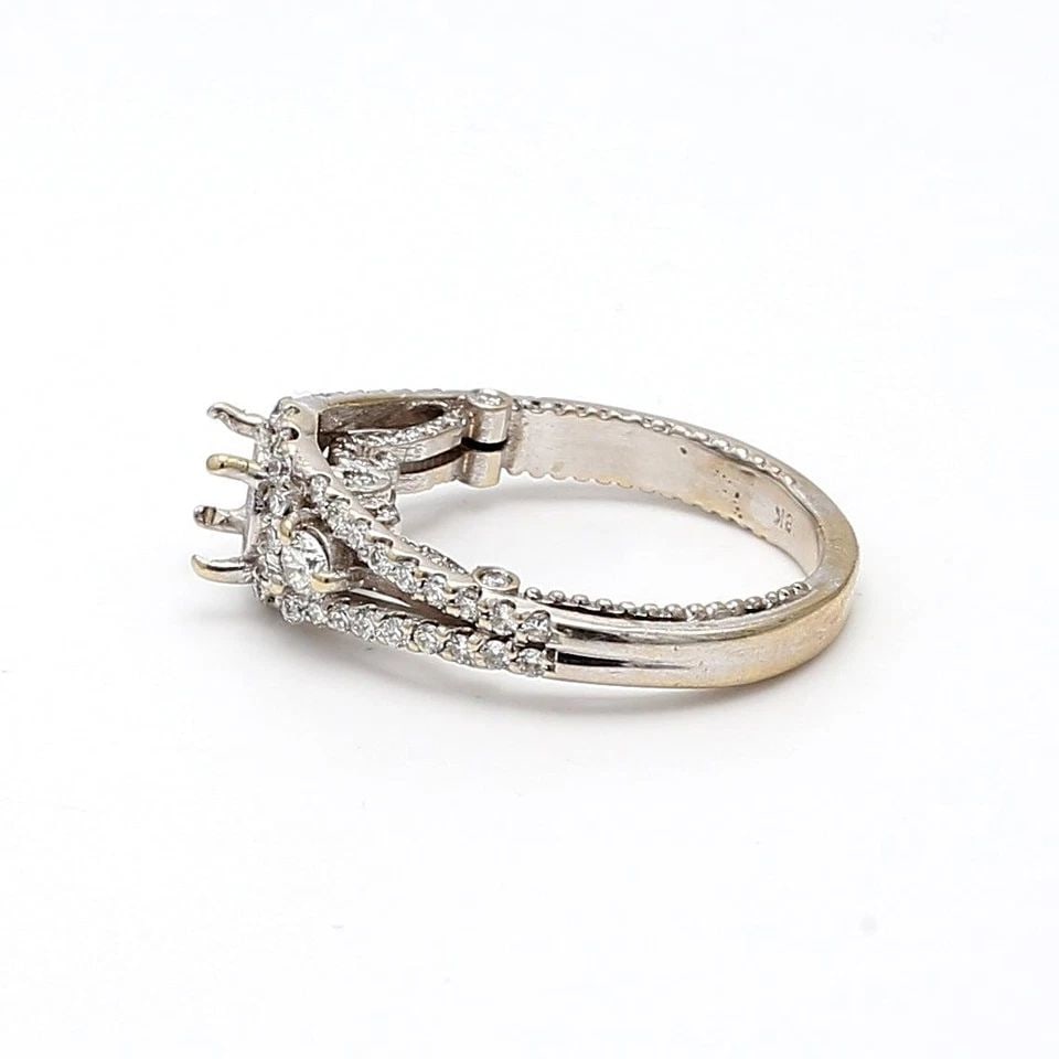 1.30 CARAT ROUND BRILLIANT G VS1 DIAMOND 18 KARAT WHITE GOLD SEMI MOUNT RING (1 of 1)