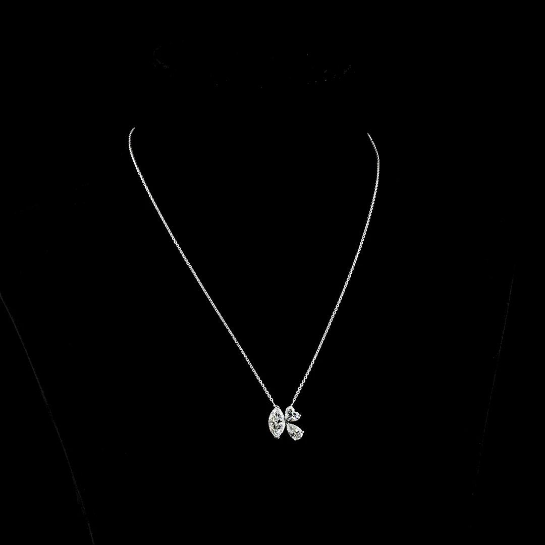 LAB-GROWN 2.66 CARAT MIX E-VVS2 DIAMOND 14K WHITE GOLD PENDANT PENDANT: LAB-GROWN 2.66 CARAT MIX E-VVS2 DIAMOND 14K WHITE GOLD PENDANT PENDANT PRODUCT DESCRIPTION Title: High-quality Brand-New Echo Friendly Elegant Lab-Grown 2.66 Carat MIX E-VVS2 Diamond 14K White Gold Pe