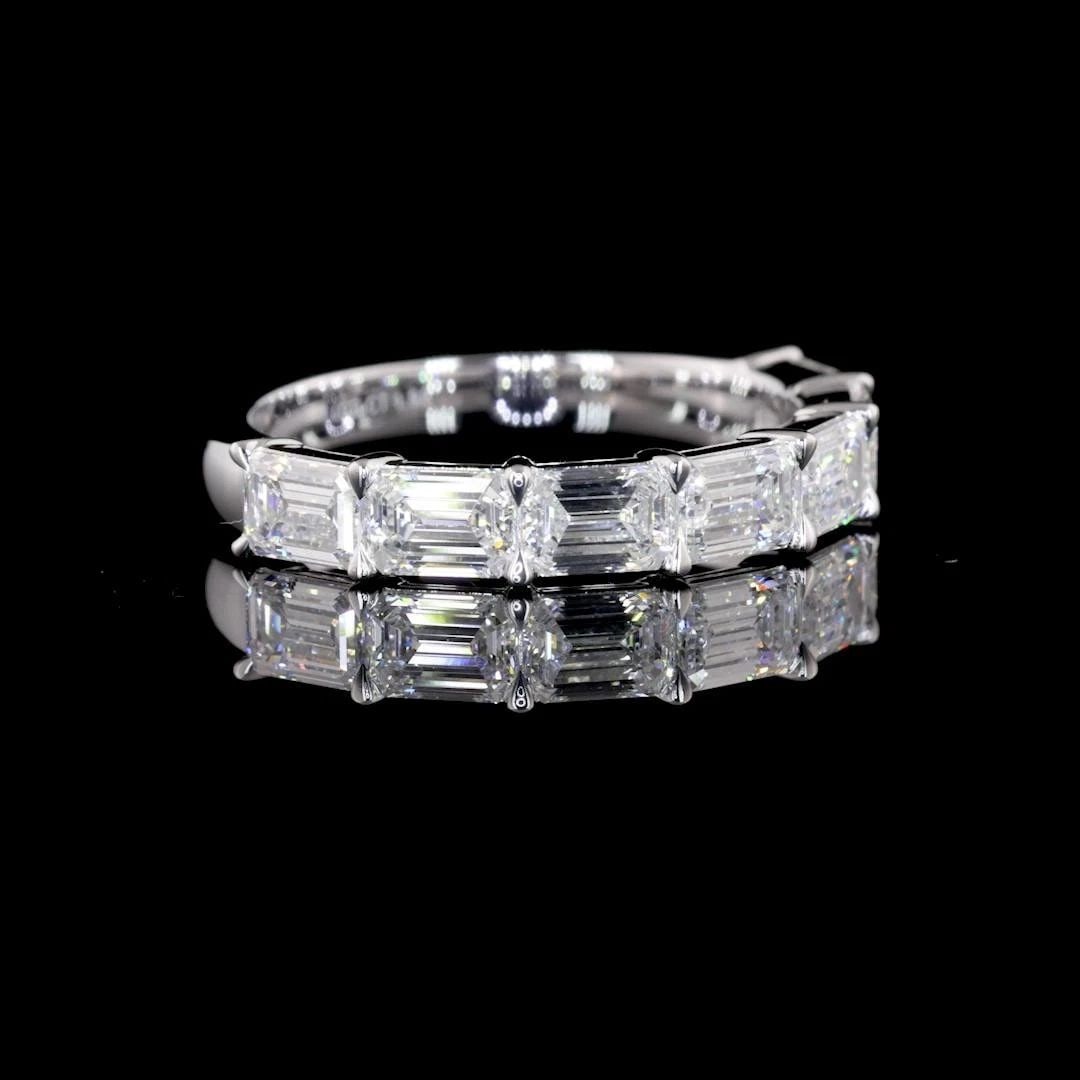LAB-GROWN 1.92 CARAT EMERALD D-VS1 DIAMOND 14K WHITE GOLD HALF ETERNITY ETERNITY: LAB-GROWN 1.92 CARAT EMERALD D-VS1 DIAMOND 14K WHITE GOLD HALF ETERNITY ETERNITY PRODUCT DESCRIPTION Title: High-quality Brand-New Echo Friendly Elegant Lab-Grown 1.92 Carat Emerald D-VS1 Diamond 14K 