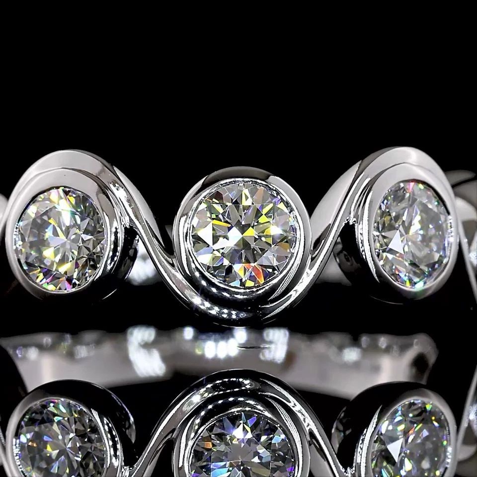 LAB-GROWN 1.57 CARAT ROUND E-F-VS1 DIAMOND 14K WG SEVEN STONES ETERNITY BAND: LAB-GROWN 1.57 CARAT ROUND E-F-VS1 DIAMOND 14K WG SEVEN STONES ETERNITY BAND PRODUCT DESCRIPTION Title: High-quality Brand-New Echo Friendly Elegant Lab-Grown 1.57 Carat Round E-F-VS1 Diamond 14K Whit
