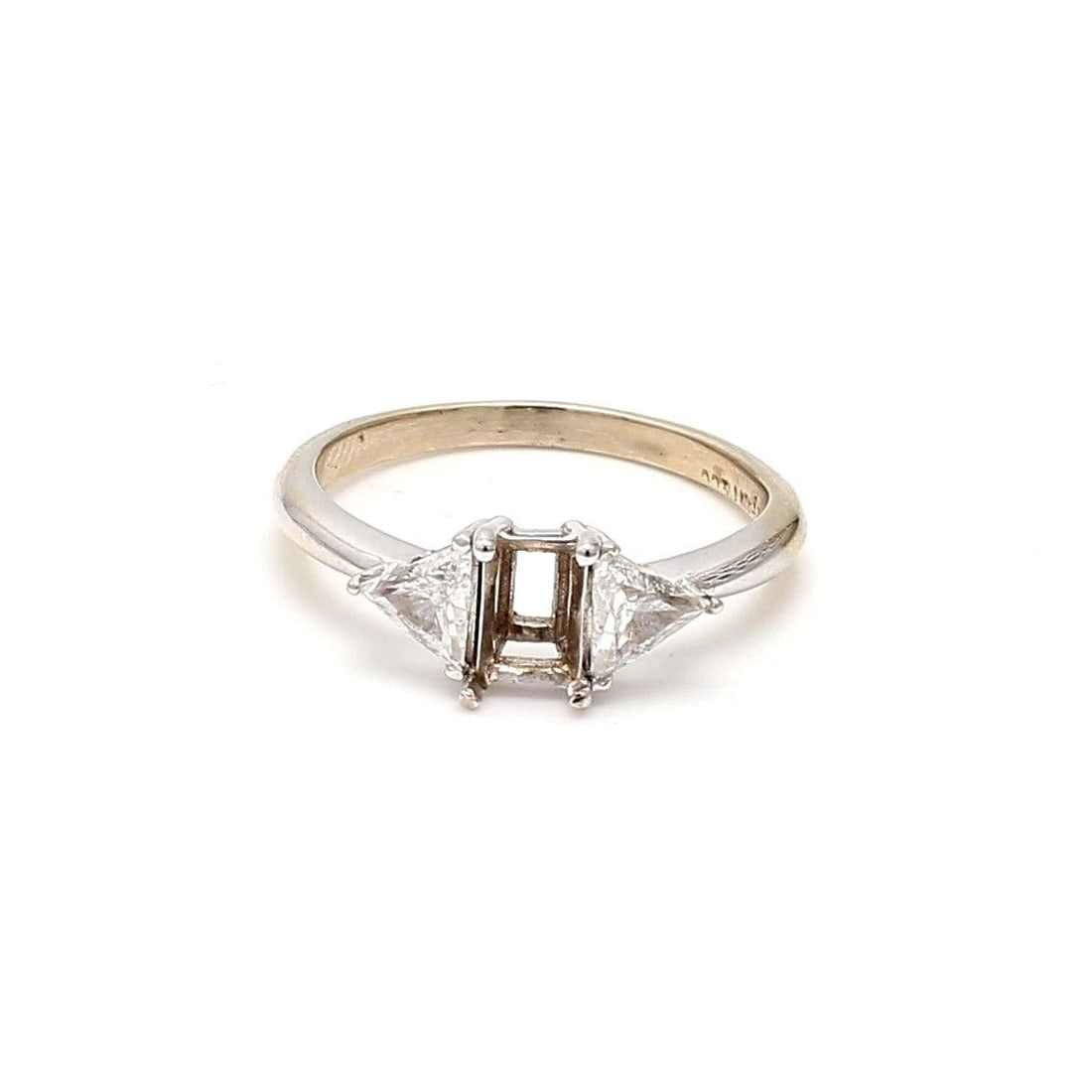 TIFFANY & CO 0.65 CARAT DIAMOND 18 KARAT WHITE GOLD SEMI MOUNT RING (1 of 2)