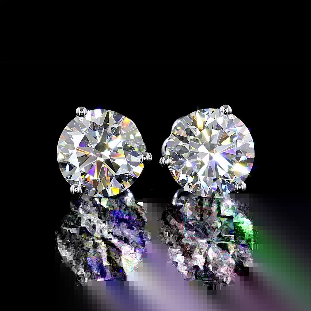 LAB-GROWN 4.01 CARAT ROUND G-VVS2 DIAMOND 14K WHITE GOLD MARTINI EARRINGS: LAB-GROWN 4.01 CARAT ROUND G-VVS2 DIAMOND 14K WHITE GOLD MARTINI EARRINGS Title: High-quality Brand-New Echo Friendly Elegant Lab-Grown 4.01 Carat Round G-VVS2 Diamond 14K White Gold Martini Earrings 