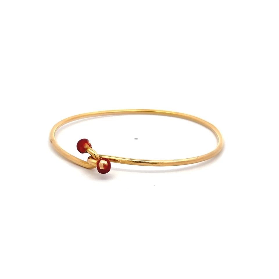 GUCCI VINTAGE 9.50 GRAMS 18 KARAT YELLOW GOLD BANGLE BRACELET (1 of 1)