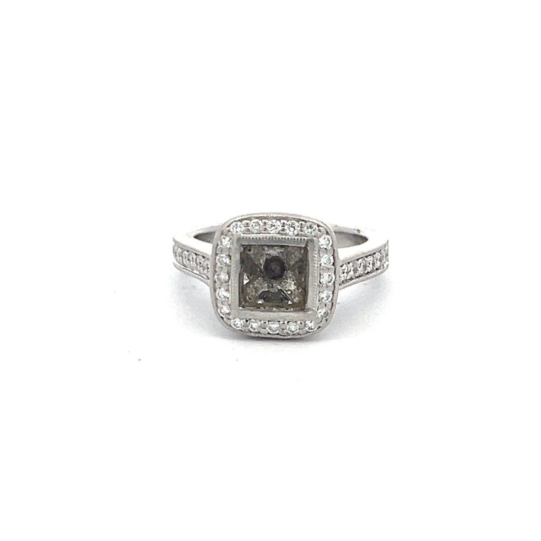 0.25 CARAT ROUND BRILLIANT DIAMOND PLATINUM SEMI MOUNT RING (1 of 2)