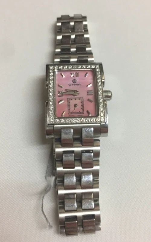 CYMA WOMAN'S WATCH, 0.46CTW DIAMOND BEZEL 6.25" WRIST, 19MM CASE (1 of 2)