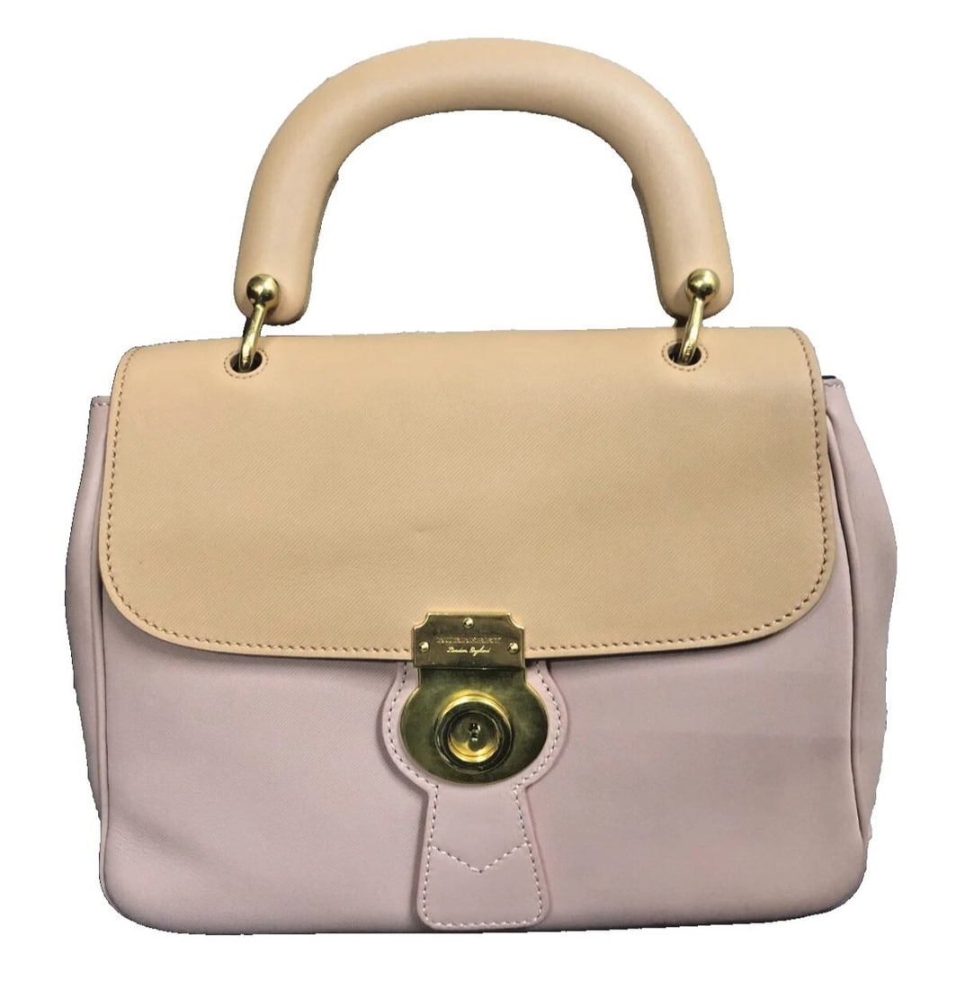 BURBERRY BAG BI COLOR TRENCH LEATHER DK88 TOP HANDLE BAG (1 of 2)