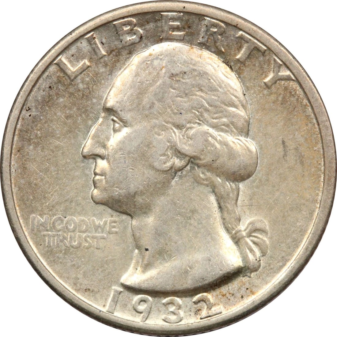 1932-S WASHINGTON QUARTER 25C, ABOUT UNCIRCULATED AU (1 of 2)