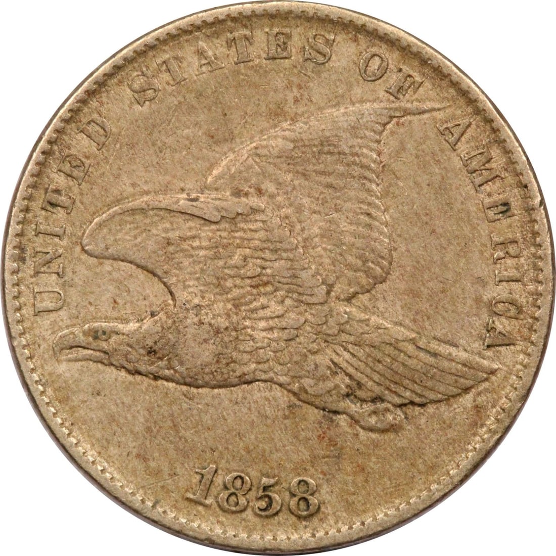1858 FLYING EAGLE CENT 1C, EXTREMELY FINE XF (1 of 2)