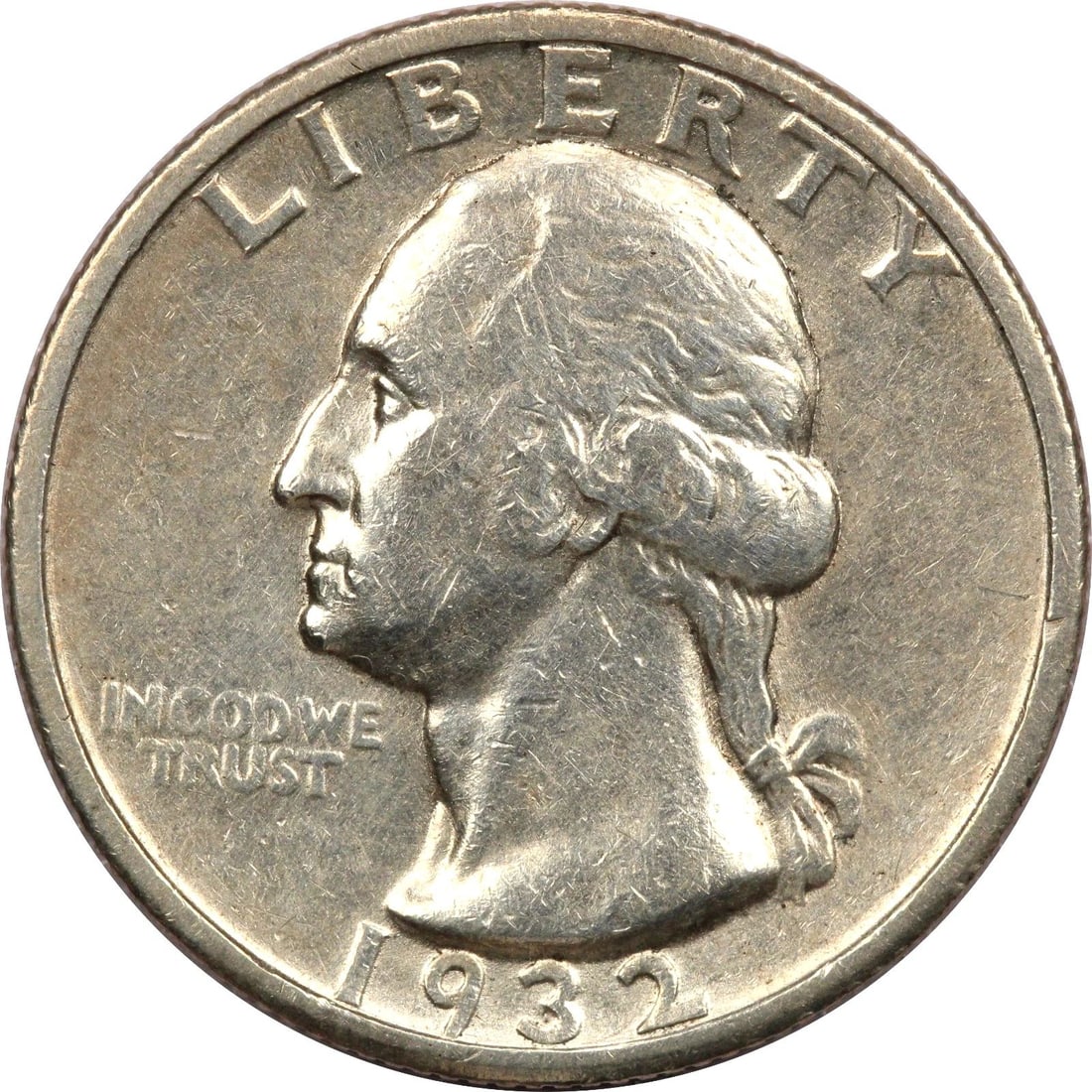 1932-S WASHINGTON QUARTER 25C, EXTREMELY FINE XF, LIGHTLY CLEANED (1 of 2)