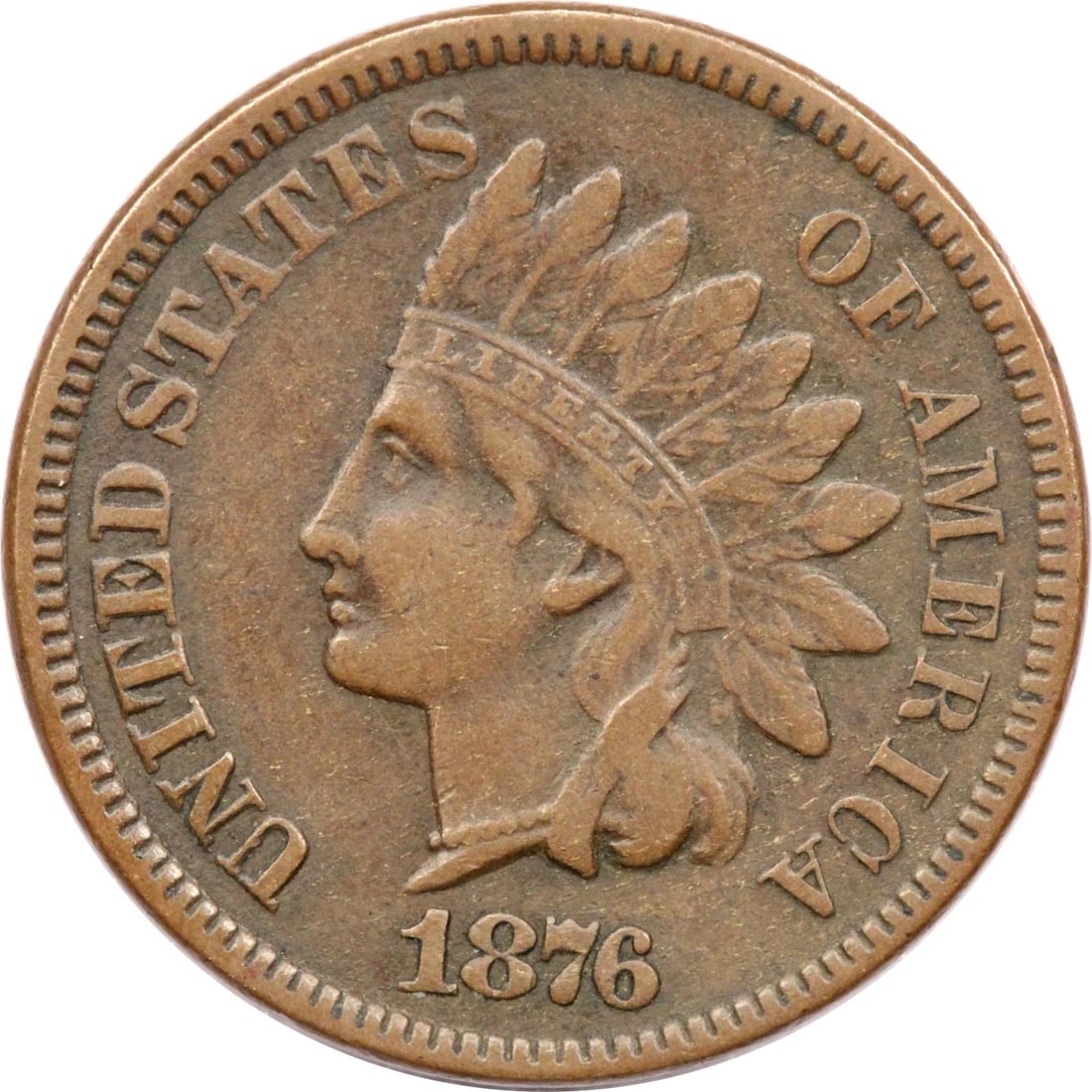 1876 INDIAN HEAD CENT 1C, EXTREMELY FINE XF (1 of 2)