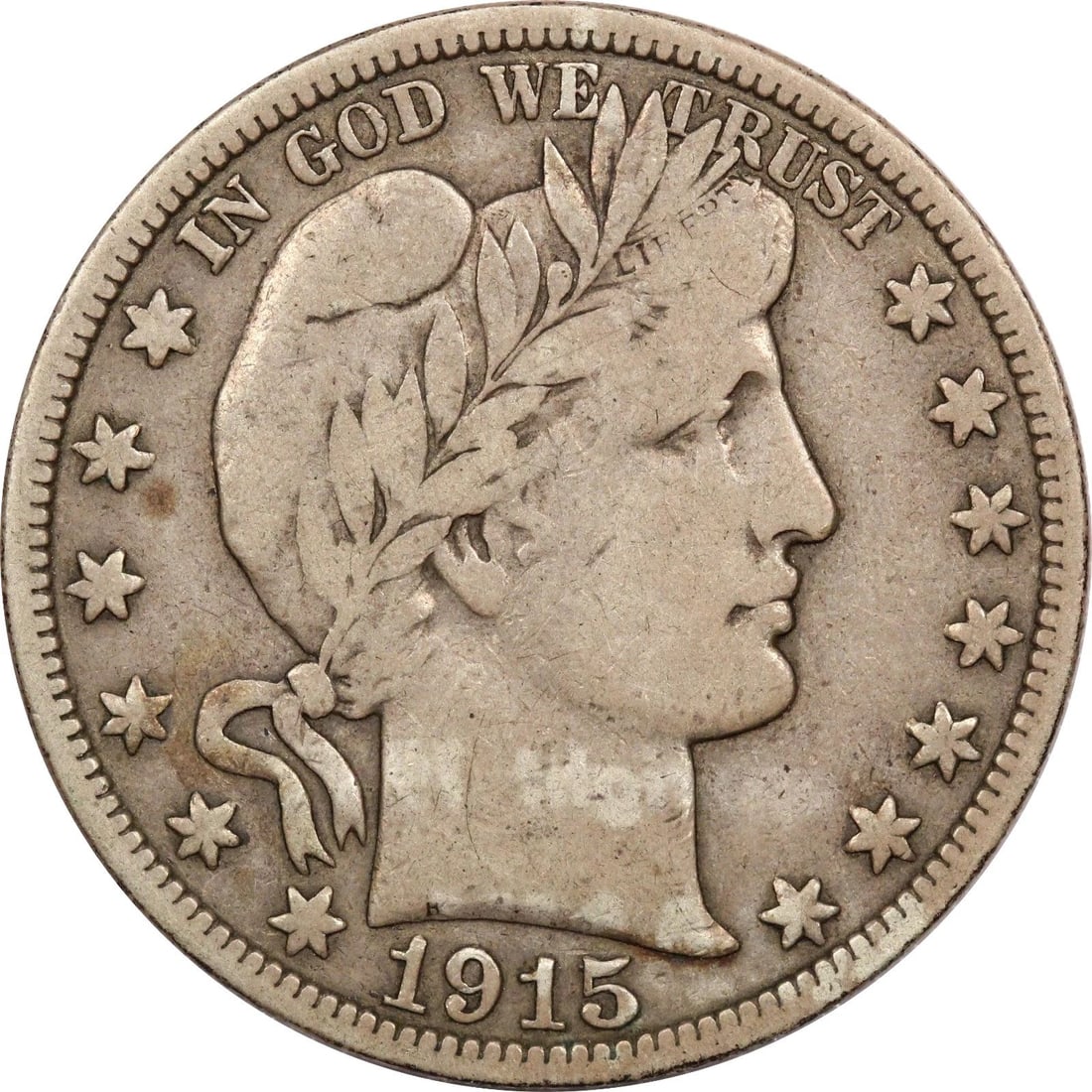 1915-S BARBER HALF DOLLAR 50C, VERY FINE VF (1 of 2)