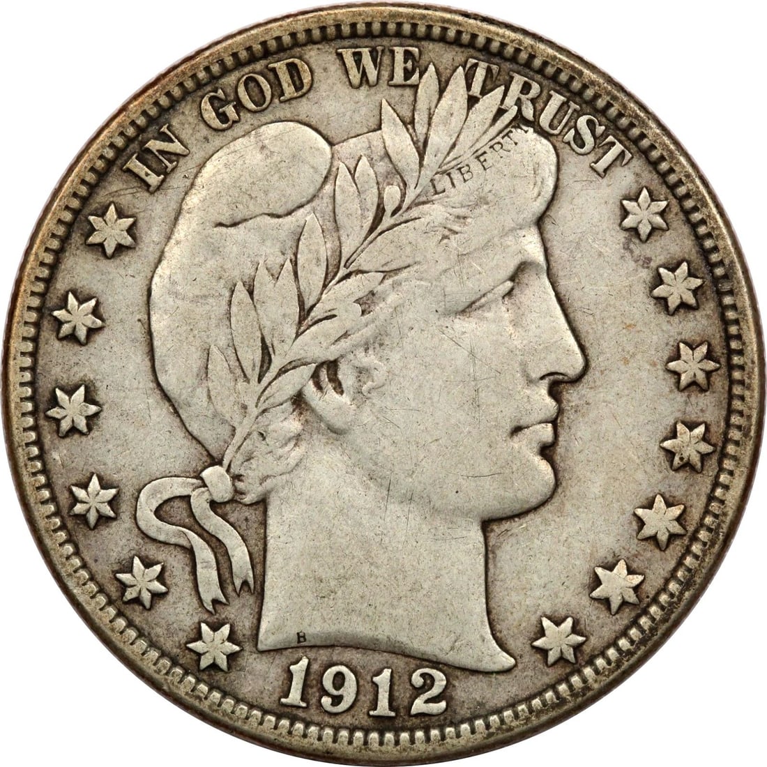 1912-D BARBER HALF DOLLAR 50C, VERY FINE VF (1 of 2)