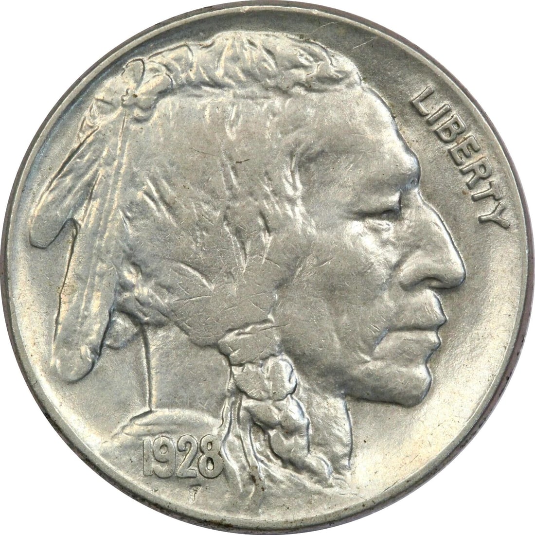 1928 BUFFALO NICKEL 5C, BRILLIANT UNCIRCULATED BU (1 of 2)
