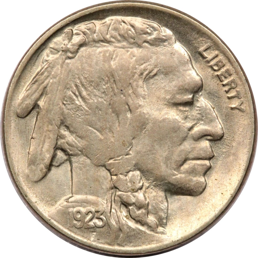 1923 BUFFALO NICKEL 5C, BRILLIANT UNCIRCULATED BU (1 of 2)