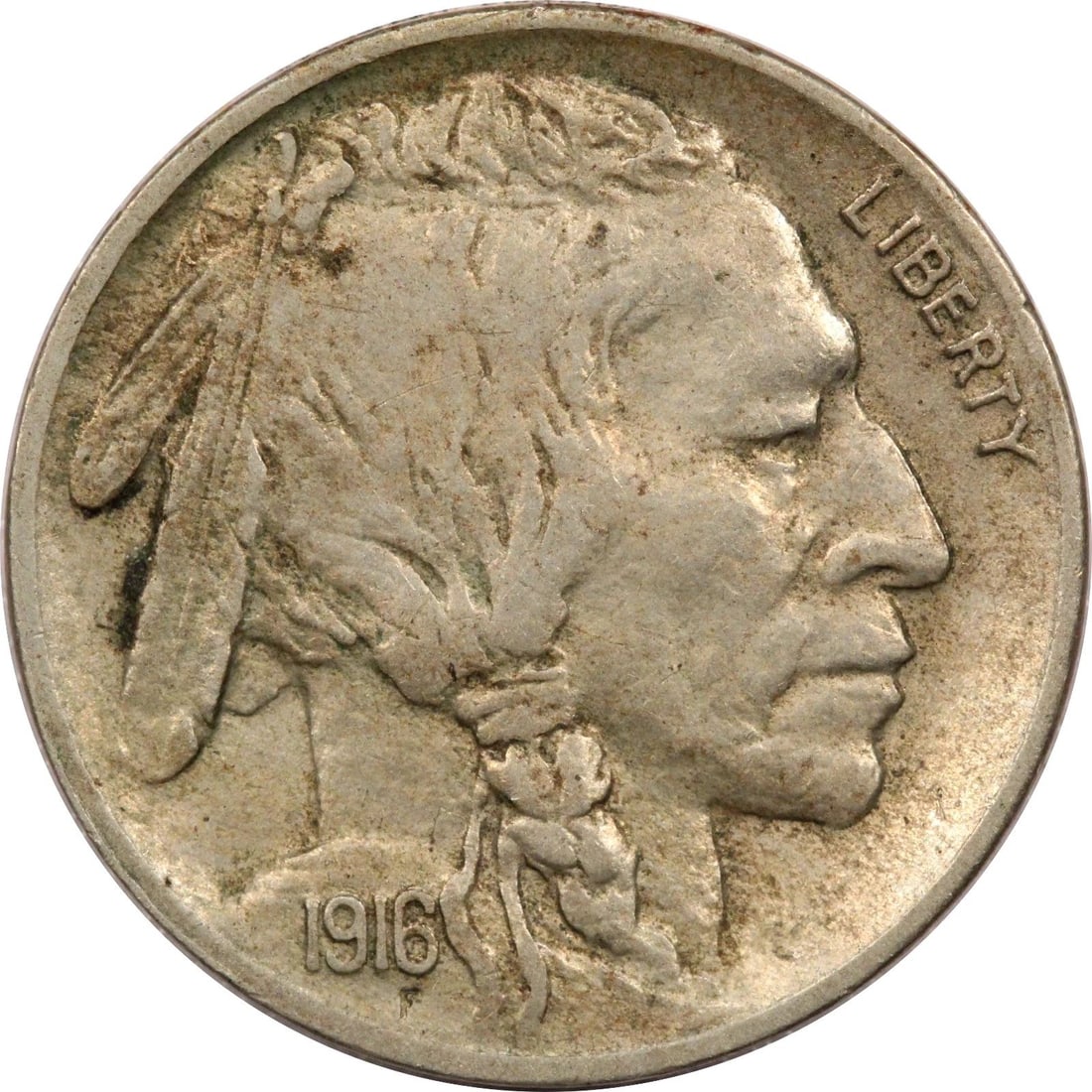 1916-S BUFFALO NICKEL 5C, EXTREMELY FINE XF (1 of 2)