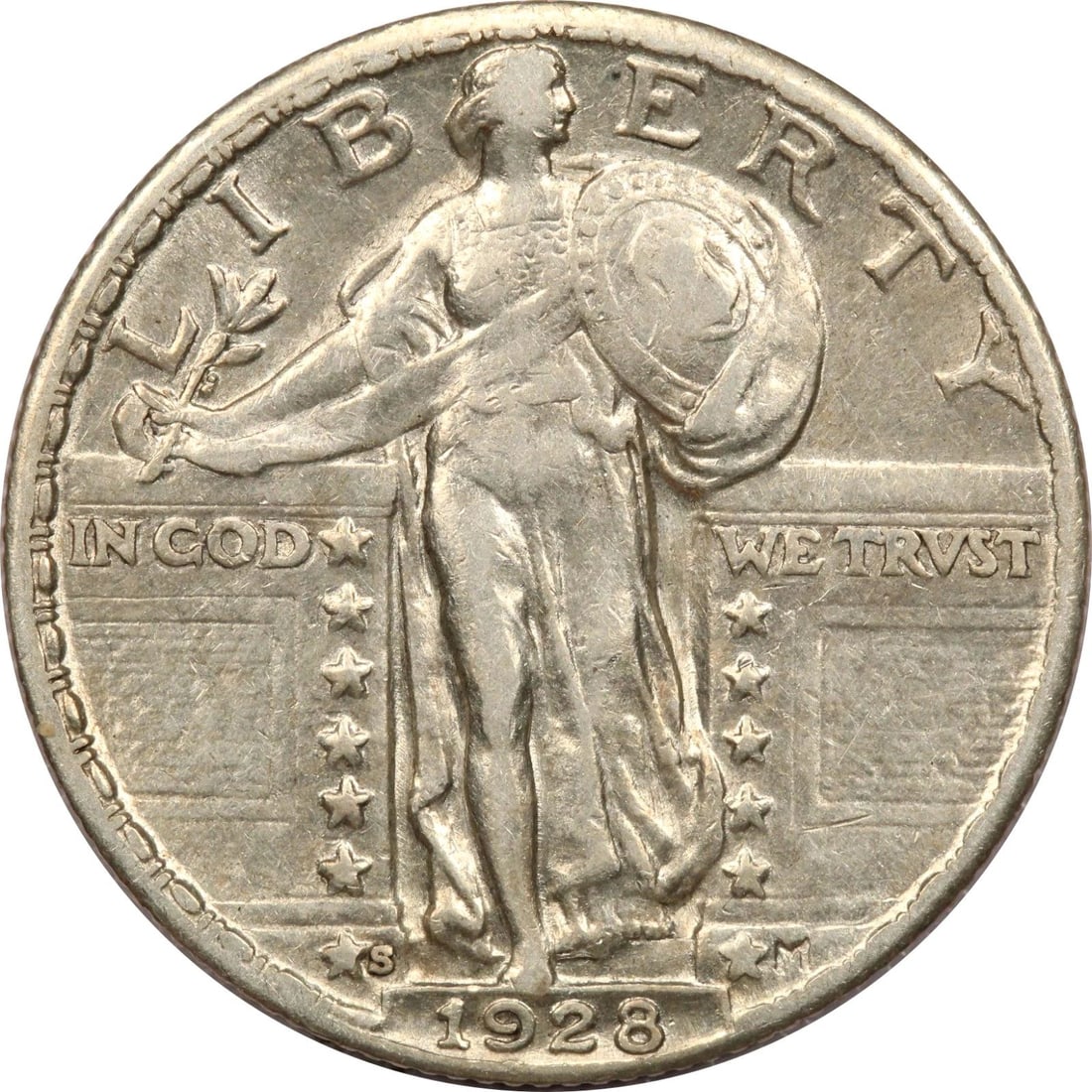 1928-S STANDING LIBERTY QUARTER 25C, EXTREMELY FINE XF+: 1928-S STANDING LIBERTY QUARTER 25C, EXTREMELY FINE XF+ 1928-S Standing Liberty Quarter 25C, Extremely Fine XF+ THE ITEM(S) IN THE PHOTO(S) IS THE EXACT ITEM(S) YOU WILL RECEIVE!