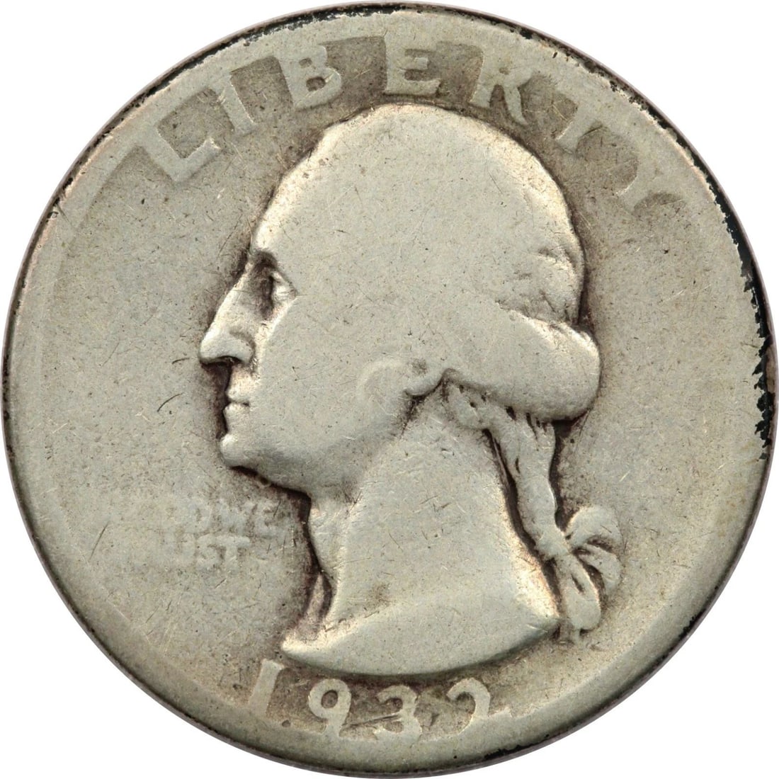 1932-D WASHINGTON QUARTER 25C, GOOD G (1 of 2)