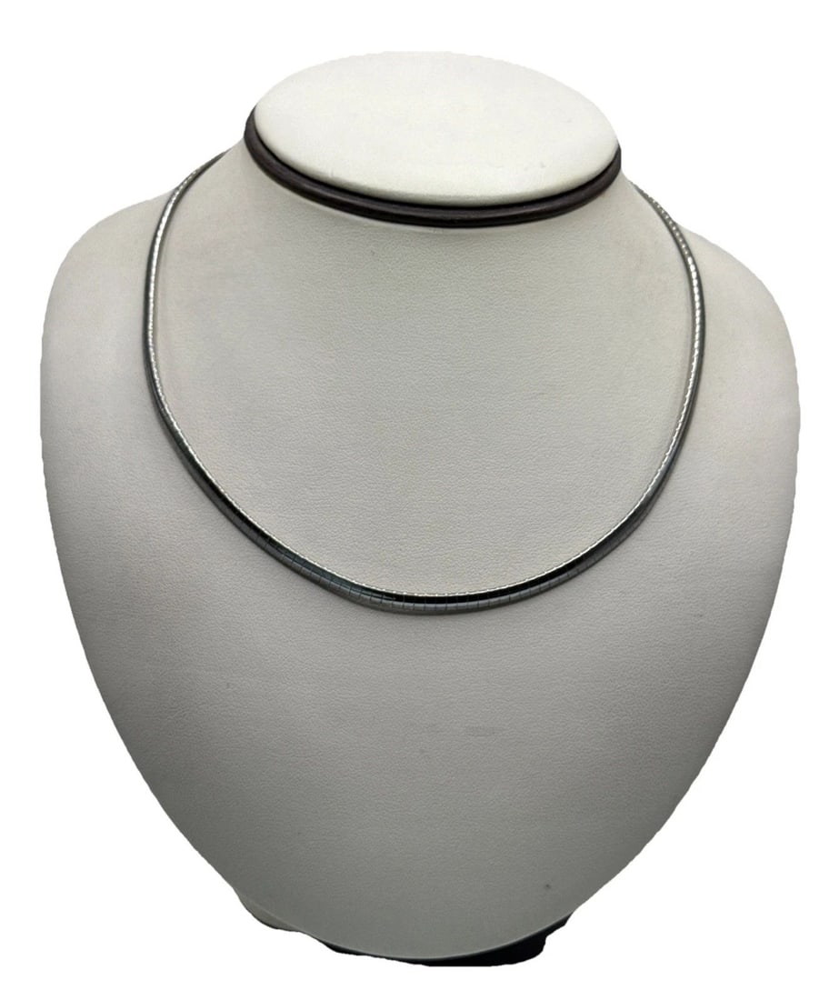 STERLING SILVER 16" SNAKE NECKLACE MADE IN ITALY (1 of 2)