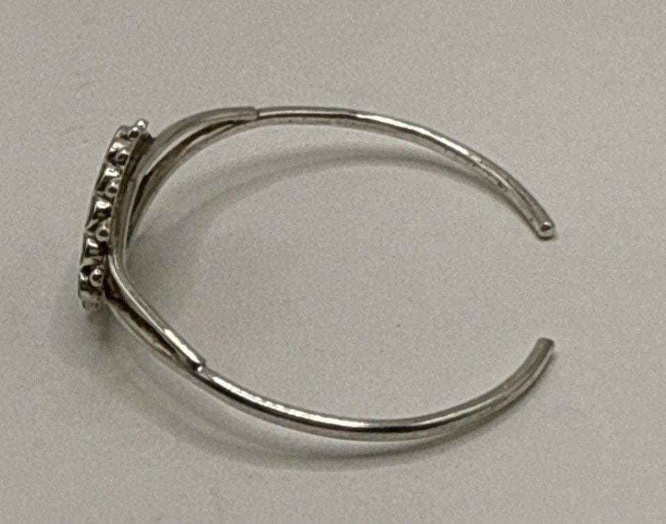 HAND-CRAFTED STERLING SILVER STONE INLAY ZUNI SOUTHWESTERN CUFF BRACELET (1 of 1)