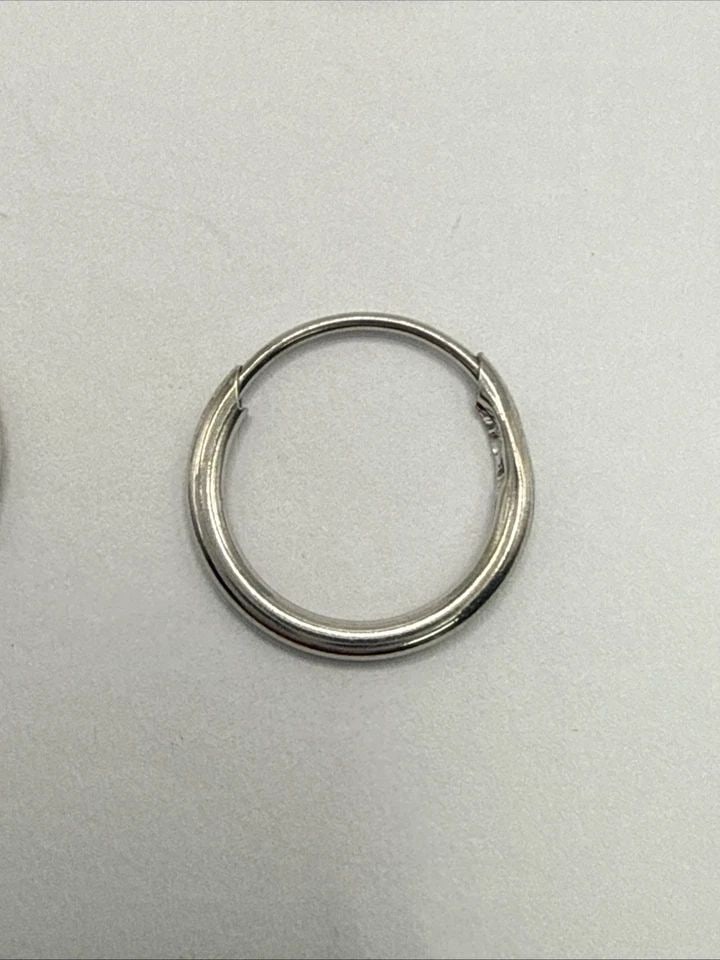 SMALL SILVER CIRCLE/HOOP EARRINGS - 2
