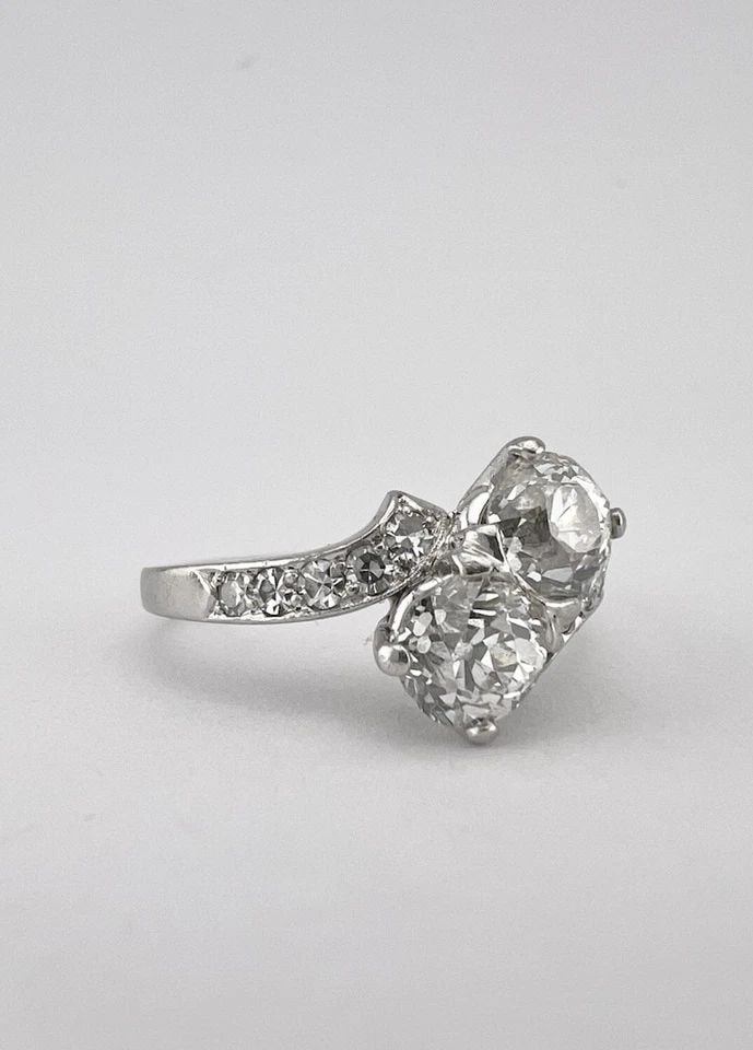 VTG 10K YELLOW GOLD NATURAL AUSTRALIAN FIRE OPAL & CHROME DIOPSIDE FLOWER RING (1 of 2)