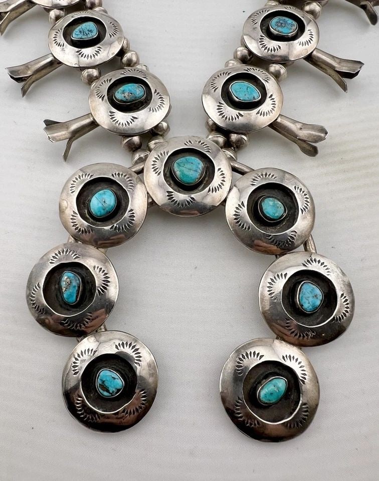 VTG NAVAJO STERLING SILVER NATURAL PILOT MOUNTAIN TURQUOISE CUFF BRACELET (1 of 2)