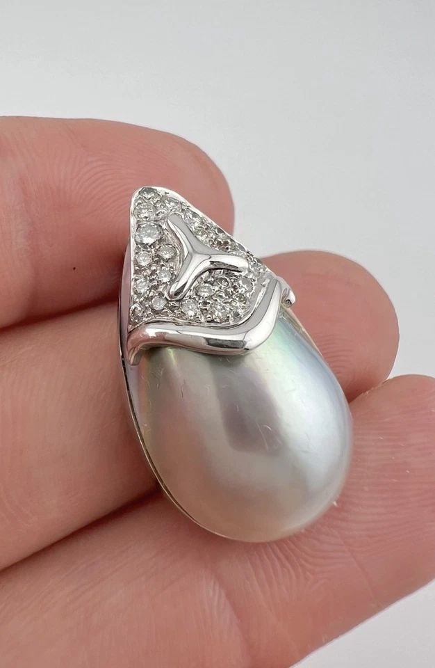 ANTIQUE ART NOUVEAU STERLING SILVER FLOWER & WOMEN REPOUSSE PIN BROOCH 2 3/8" (1 of 2)