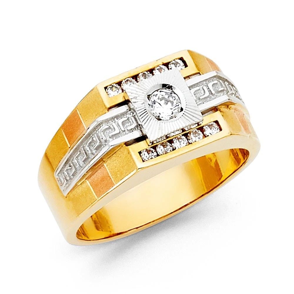 NEW 14K YELLOW GOLD MEN'S RING - SIZE 10: NEW 14K YELLOW GOLD MEN'S RING MEN'S RING NEW 14K YELLOW GOLD WIDTH : 10 mm WEIGHT : 6.8g