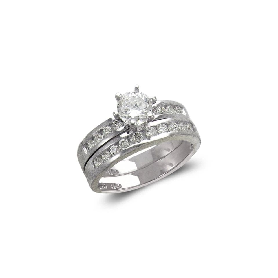 NEW 14K WHITE GOLD LADIES FASHION WHITE SOLITAIRE RING (1 of 1)