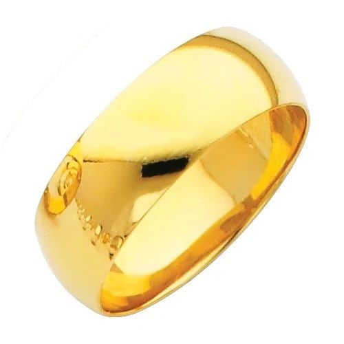 NEW 14K YELLOW GOLD 7MM PLAIN WEDDING BAND - SIZE 5-12: NEW 14K YELLOW GOLD 7MM PLAIN WEDDING BAND 7MM PLAIN WEDDING BAND NEW 14K YELLOW GOLD WIDTH: 7 mm AVERAGE Apx. WEIGHT: 5.1g