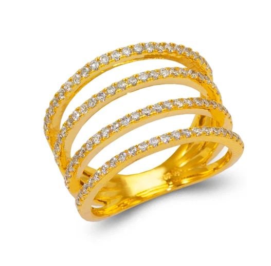 NEW 14K YELLOW GOLD LADIES FANCY RING (1 of 2)