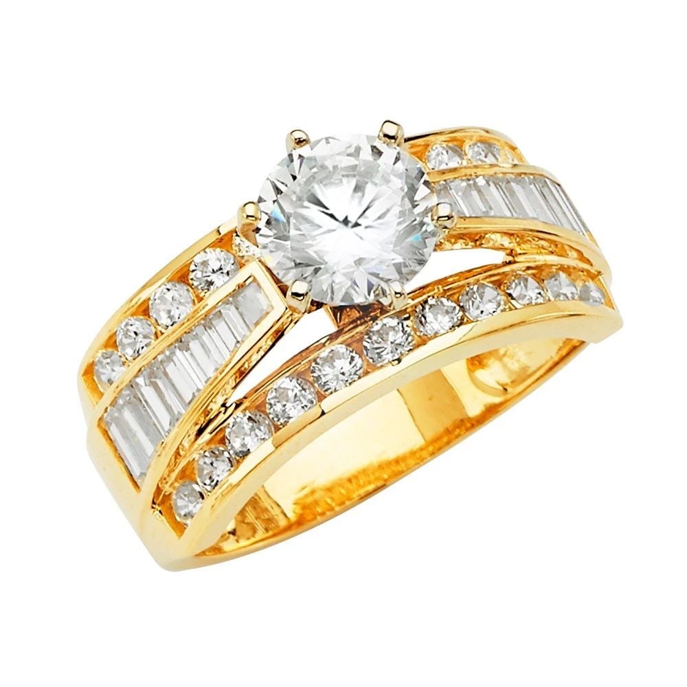 NEW 14K YELLOW GOLD ENGAGEMENT RING (1 of 1)