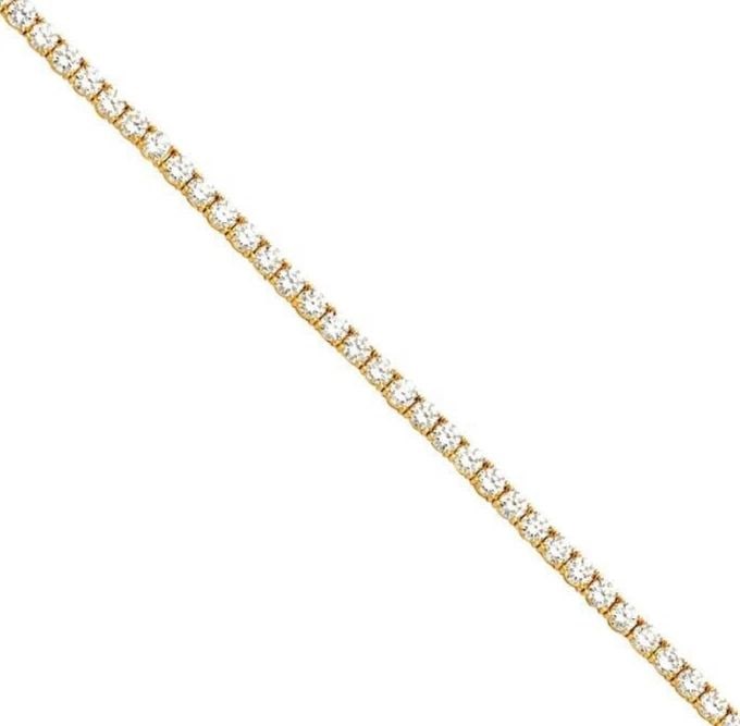 NEW 14K YELLOW GOLD TENNIS BRACELET (2.75MM) (1 of 2)