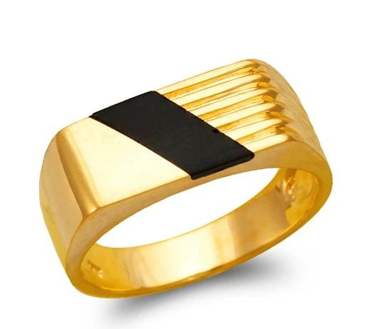 NEW 14K YELLOW GOLD MEN'S FULL CUT ONYX RING: NEW 14K YELLOW GOLD MEN'S FULL CUT ONYX RING MEN'S FULL CUT ONYX RING NEW 14K YELLOW GOLD SIZE Apx: 8mm Apx WEIGHT: 5.8g