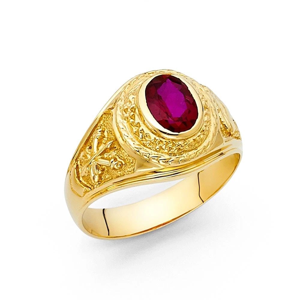 NEW 14K YELLOW GOLD MEN'S RING - SIZE 10 (1 of 2)