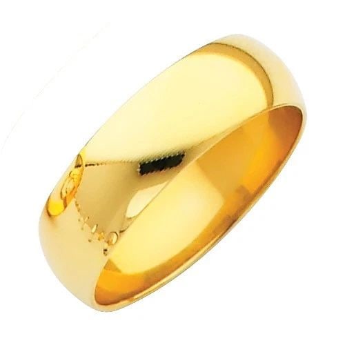 NEW 14K YELLOW GOLD 6MM PLAIN WEDDING BAND - SIZE 5-12: NEW 14K YELLOW GOLD 6MM PLAIN WEDDING BAND 6MM PLAIN WEDDING BAND NEW 14K YELLOW GOLD WIDTH: 6 mm AVERAGE Apx. WEIGHT: 4.8g