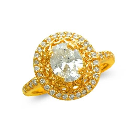NEW 14K YELLOW GOLD LADIES FASHION SOLITAIRE RING (1 of 2)