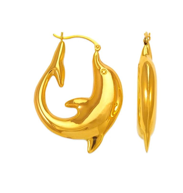 NEW 14K YELLOW GOLD HOLLOW SHRIMP HOOP EARRINGS: NEW 14K YELLOW GOLD HOLLOW SHRIMP HOOP EARRINGS HOLLOW SHRIMP HOOP EARRINGS NEW 14K YELLOW GOLD Width: Approx. 31mm Apx WEIGHT: 5.5g