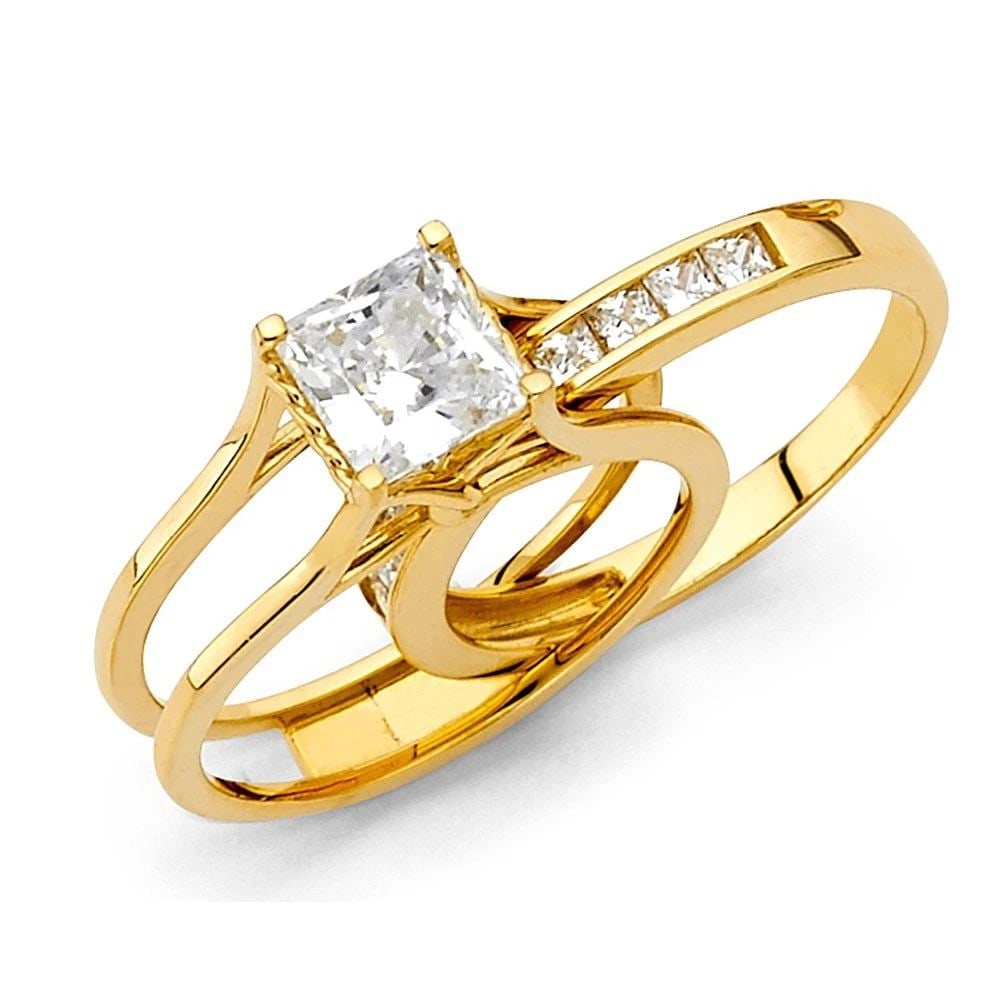 NEW 14K YELLOW GOLD ENGAGEMENT RING-SIZE 7 (1 of 2)