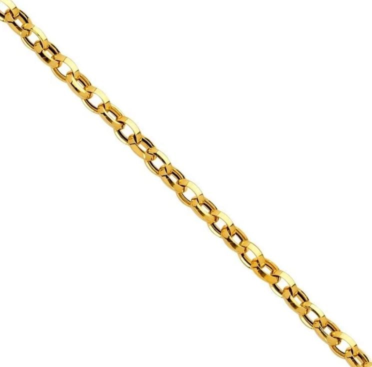 NEW 14K YELLOW GOLD FANCY HOLLOW LINK BRACELET: NEW 14K YELLOW GOLD FANCY HOLLOW BRACELET FANCY HOLLOW BRACELET NEW 14K YELLOW GOLD LENGTH - 7.5in Apx WEIGHT - 5.4g