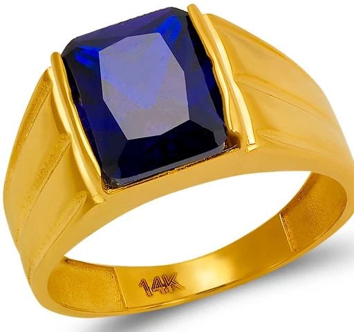 NEW 14K YELLOW GOLD MEN'S RING (1 of 2)