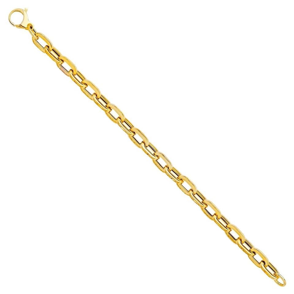NEW 14K YELLOW GOLD FANCY HOLLOW BRACELET: NEW 14K YELLOW GOLD FANCY HOLLOW BRACELET FANCY HOLLOW BRACELET NEW 14K YELLOW GOLD LENGTH - 7.5in Apx WEIGHT - 5.4g